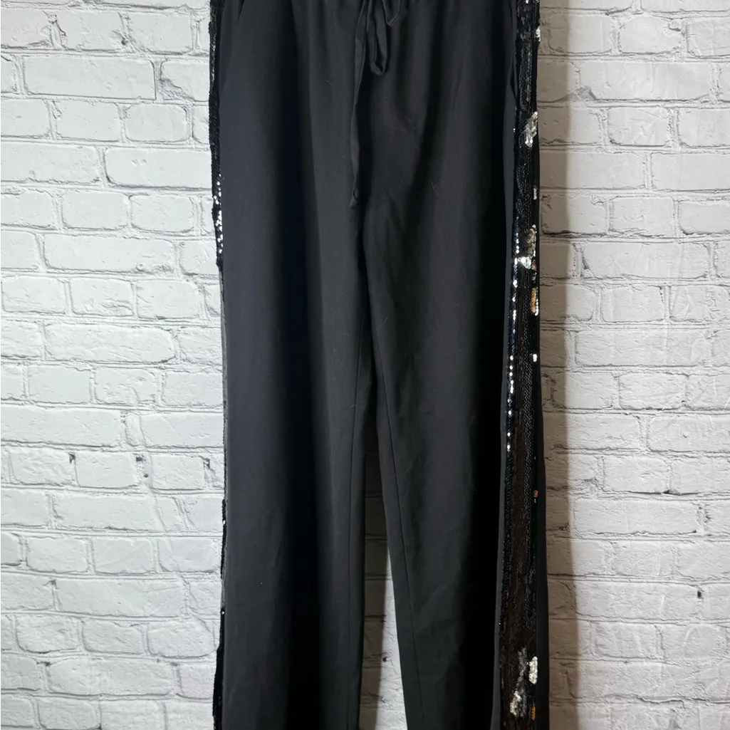 Milly Black Sequin women’s pants size medium - Image 7