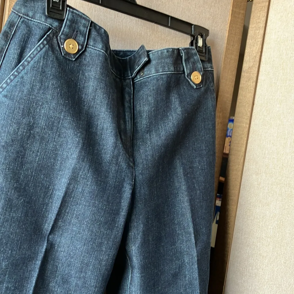 Talbots ladies Stretch Denim Jeans in Deep Blue 10 - Image 5