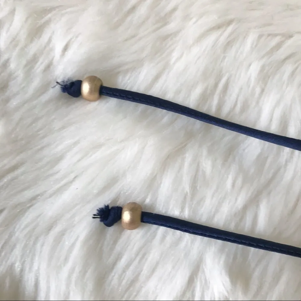 THE JETSET DIARIES Navy Mini Satin Slip Dress Open Back Spaghetti Strap Medium - Image 8