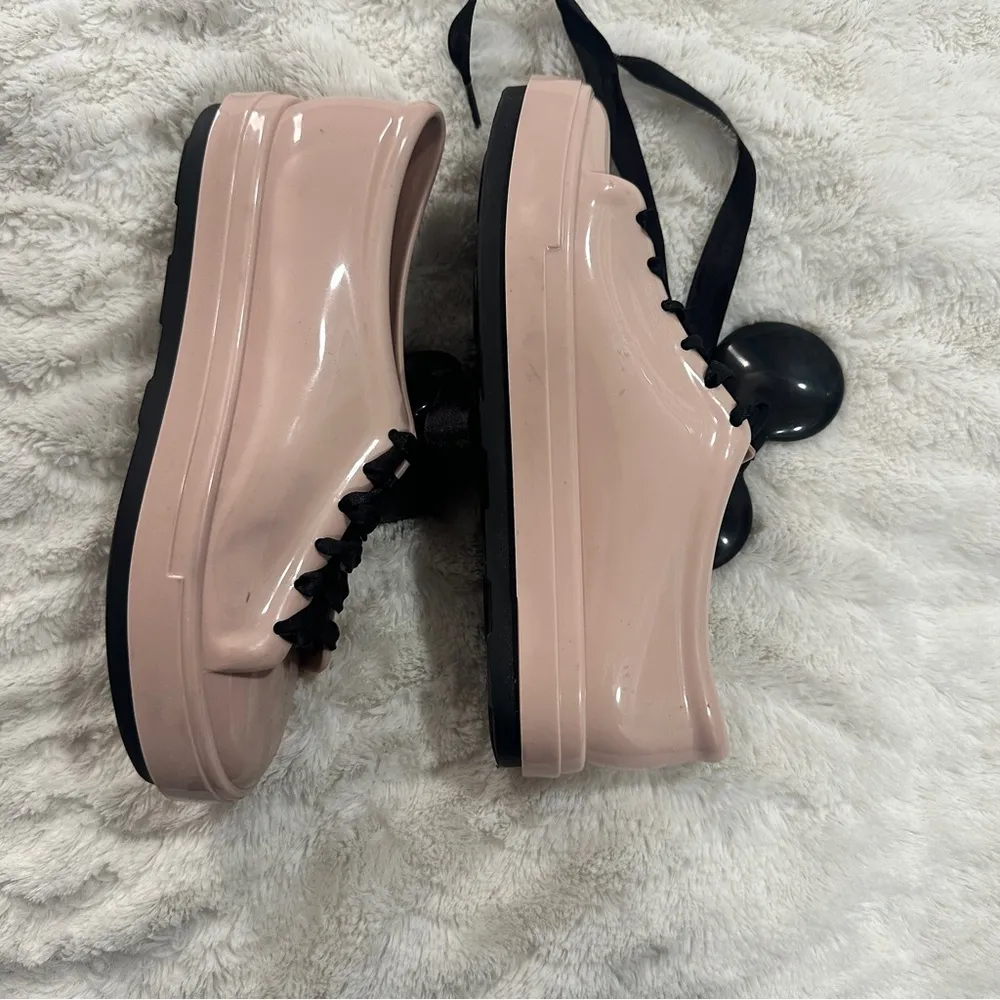 Melissa Size 5 Pink Black PVC Disney Mickey Mouse Sneakers Shoes Minnie Mouse - Image 7