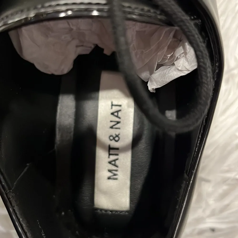 MATT & NAT WOMEN’S STELLAR VEGAN DERBY SHOES IN BLACK SIZE 7 - Image 9