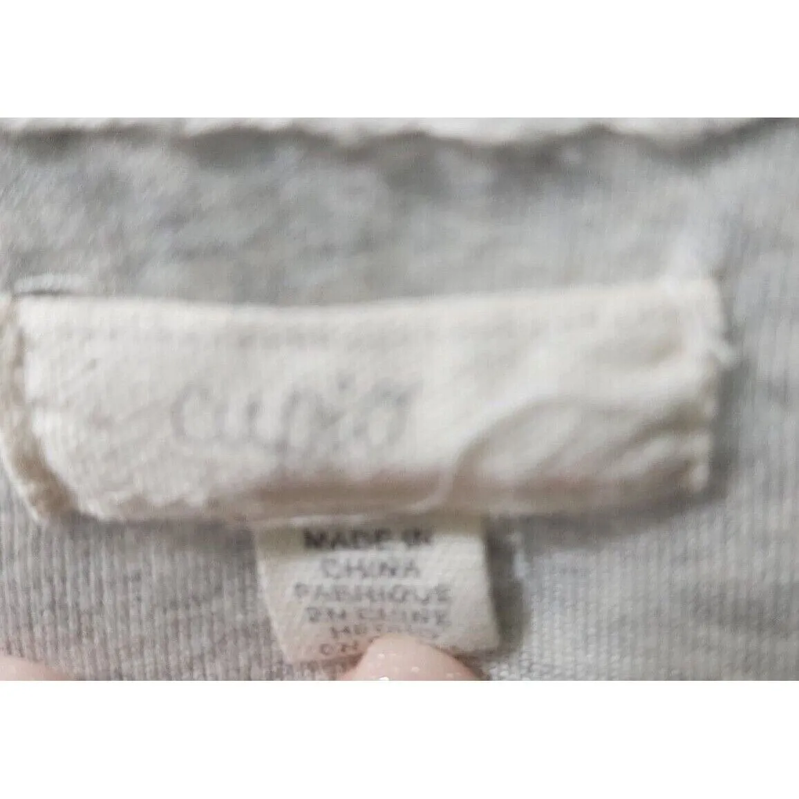 Cuma Gray Drawstring Hem Tunic Top Casual Everyday‎ Comfy  Size S - Image 3