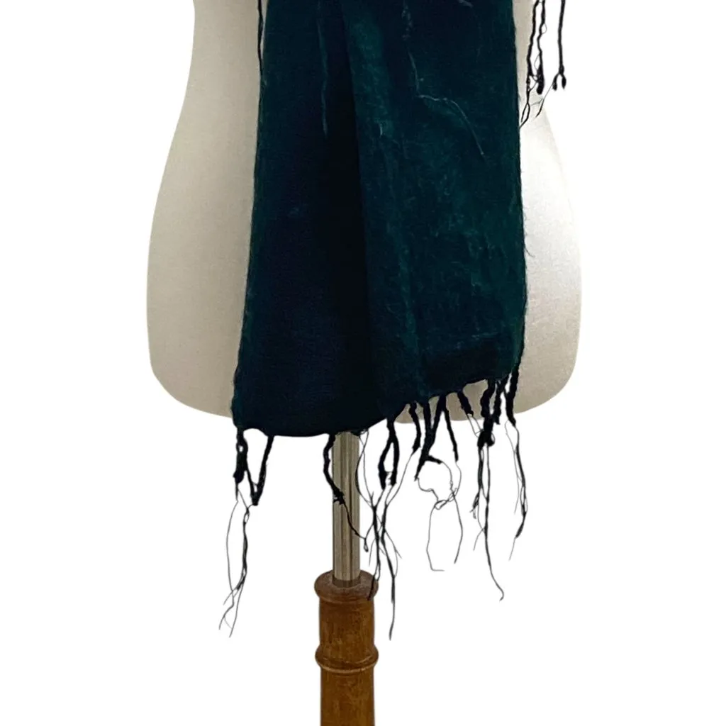 Cheppu From Himalaya Made In Nepal Blanket Scarf Green One Size - Image 6