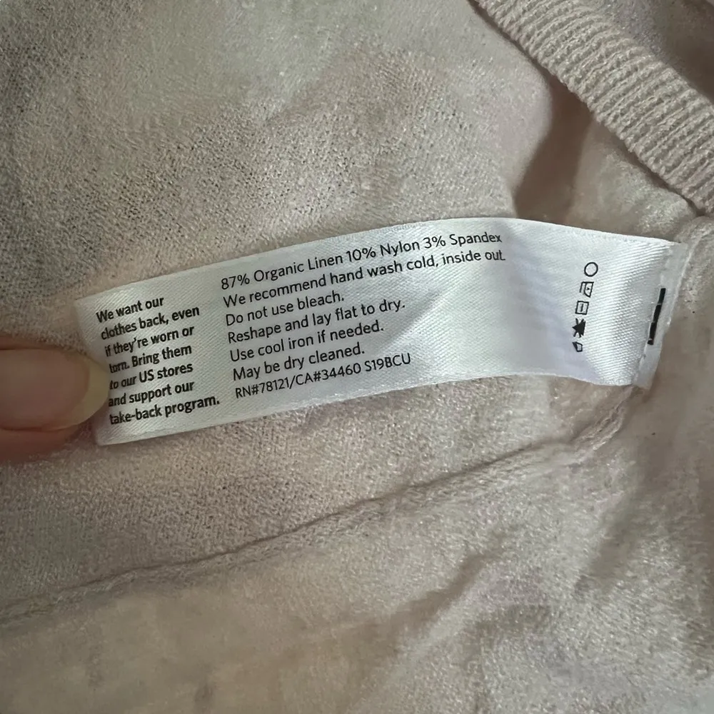 87% Organic Linen Eileen Fisher Long Sleeve Shirt (size: S/P) - Image 4