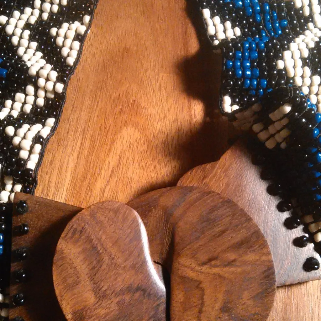 Southwestern Handcrafted Seed Beaded Belt With Wooden Buckle - Image 8