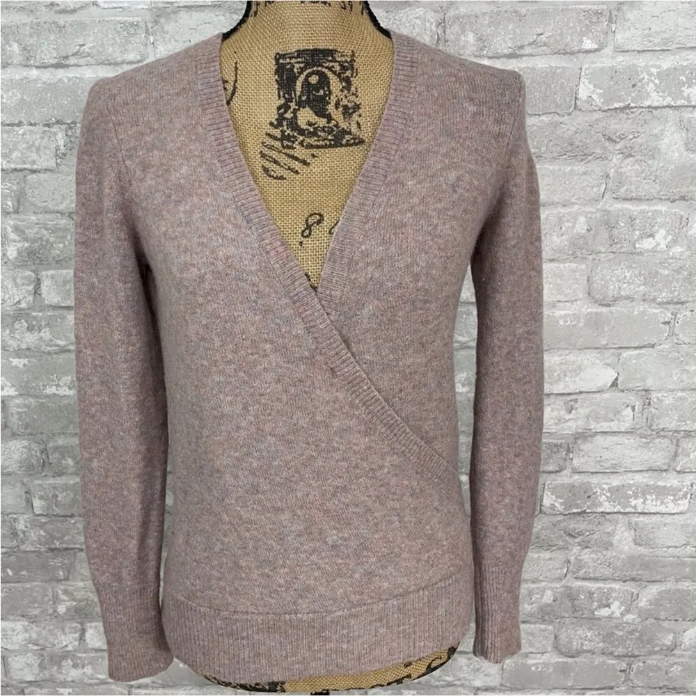 Madewell Faux Wrap Front Pullover Sweater - Image 2