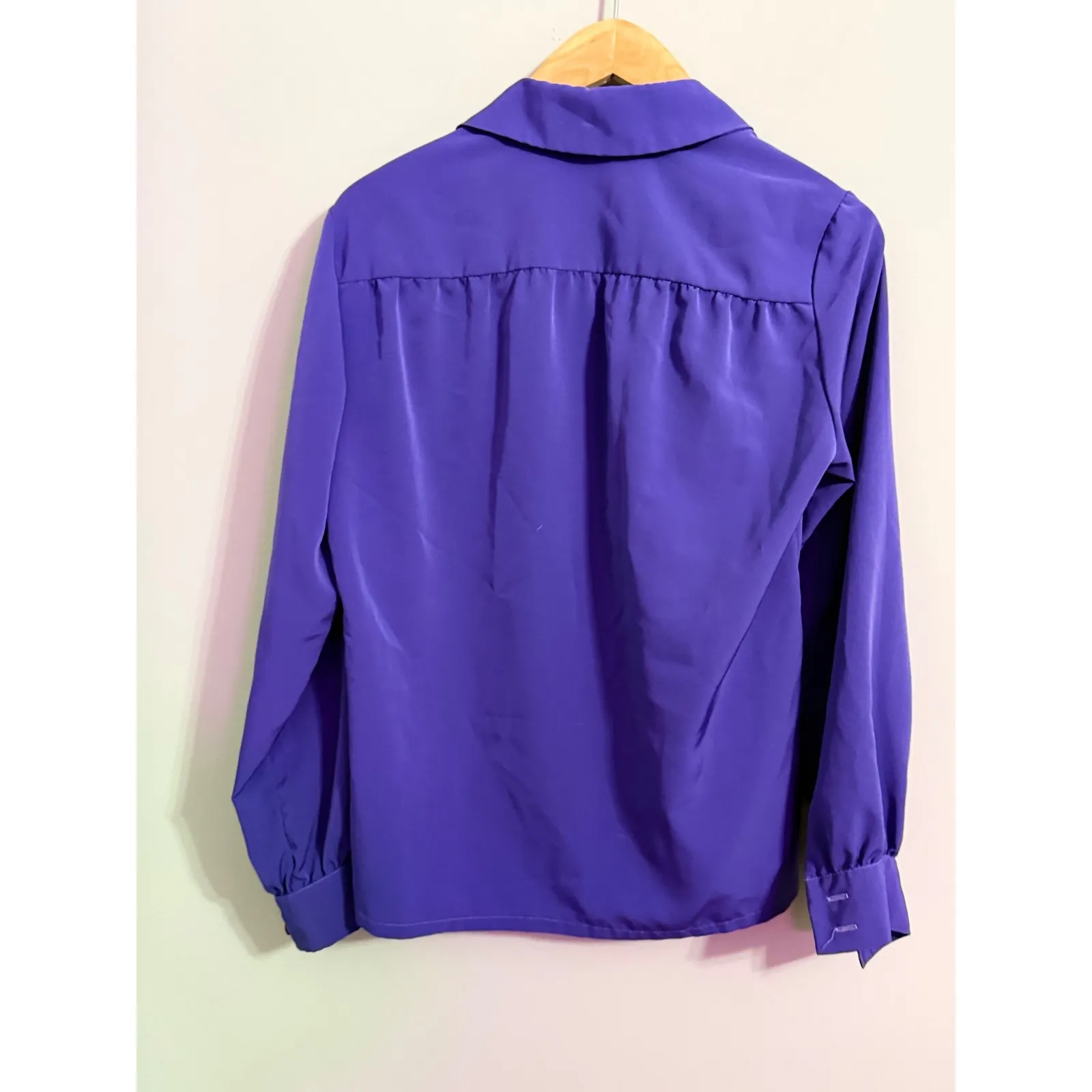 Country Sophisticates by Pendleton Vintage Purple Button Up Blouse Women Size M Size M - Image 5