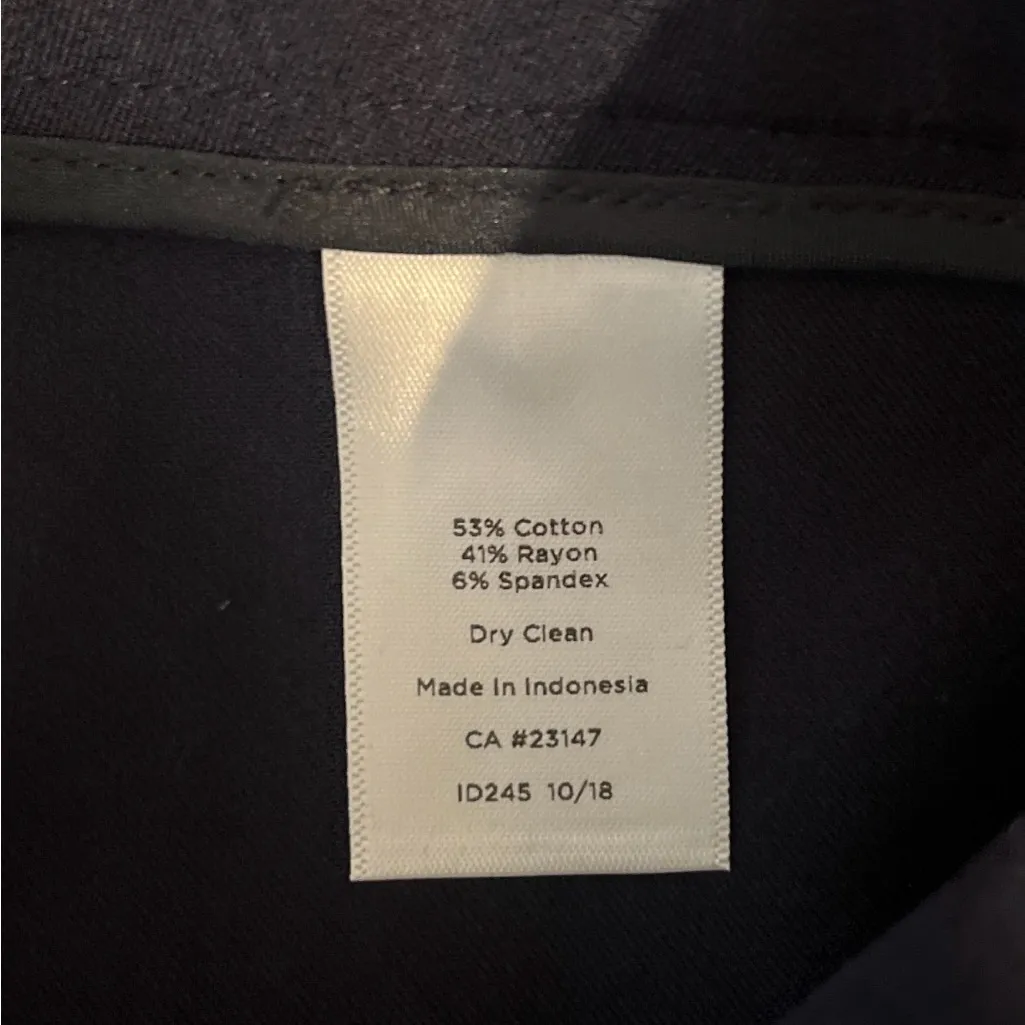 NWT Talbots Chatham Crop Slim Leg Pants Scalloped Hem Navy Blue 14P - Image 8