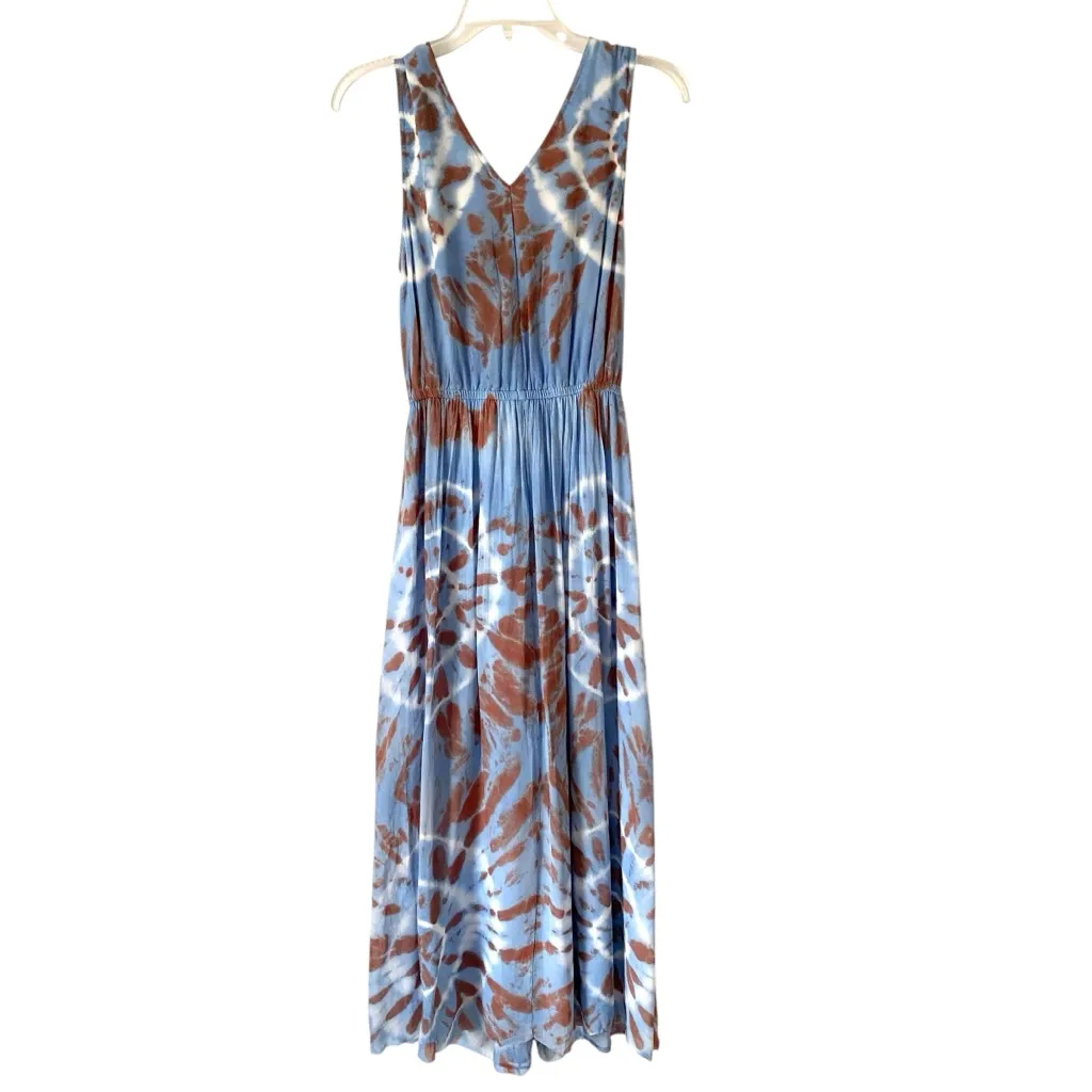 Young Fabulous Broke Amalia Cut Out Blue Tie Dye Maxi Dress size small - Image 5