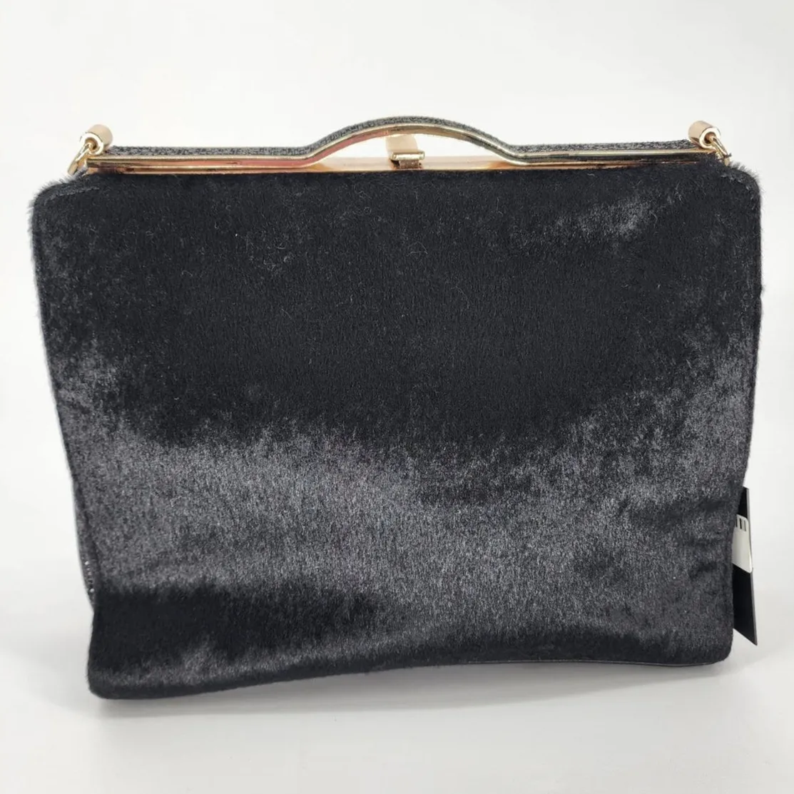 Ameri Mode Black Faux Fur & Glitter Convertible Purse Women’s One Size - Image 15