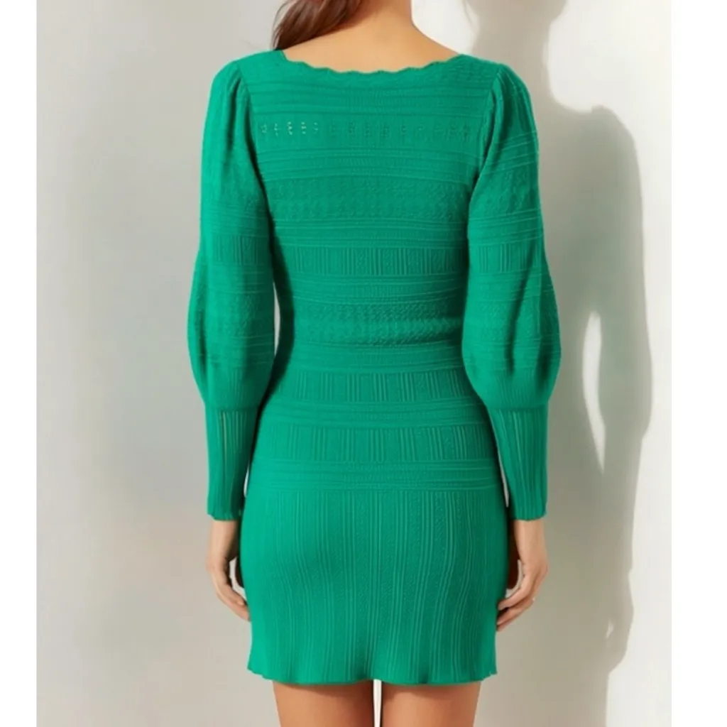 SÉZANE Hallie Knit Sweater Dress, Green, XL - Image 5