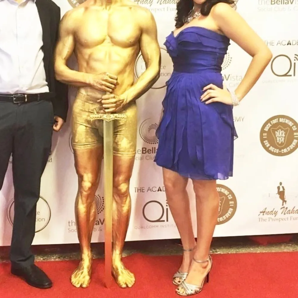 Adrianna Papell Dress 6 Strapless Ruffles Cocktail Blue dressy Organza Tiered - Image 3