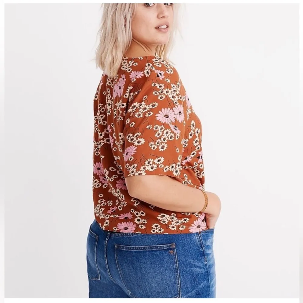 MADEWELL Novel Tie-Front Top in Hillside Daisies Size Small - Image 2
