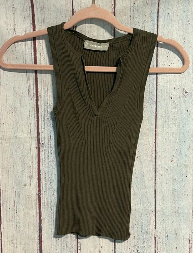 NWOT Everlane The Ribbed Cutaway Tank - Image 3