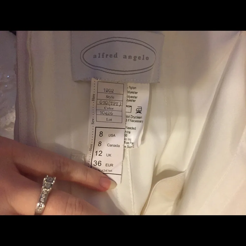 Alfred Angelo Lace beaded aline tulle wedding gown - Image 4