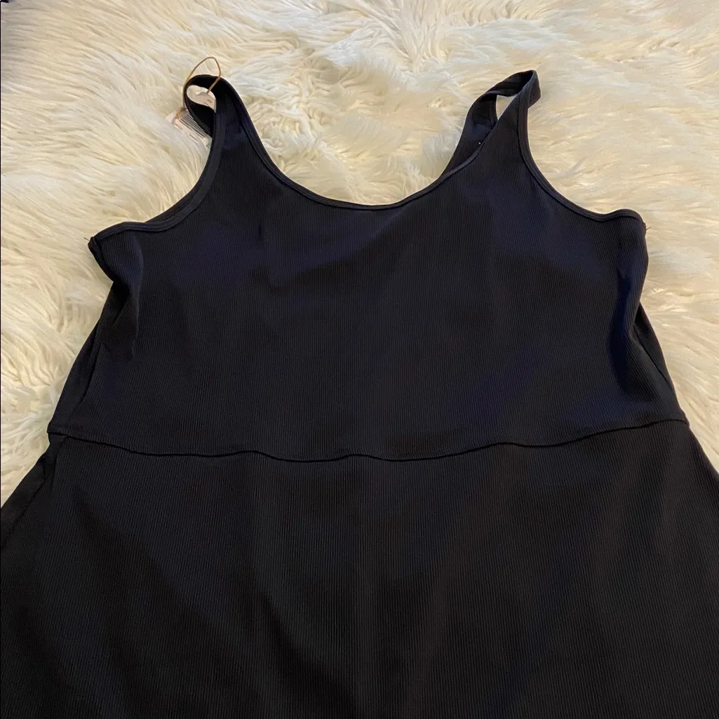 CRANE Black Sleeveless Dress/Shorts length 32” bust 36” stretchy color black Size L - Image 11