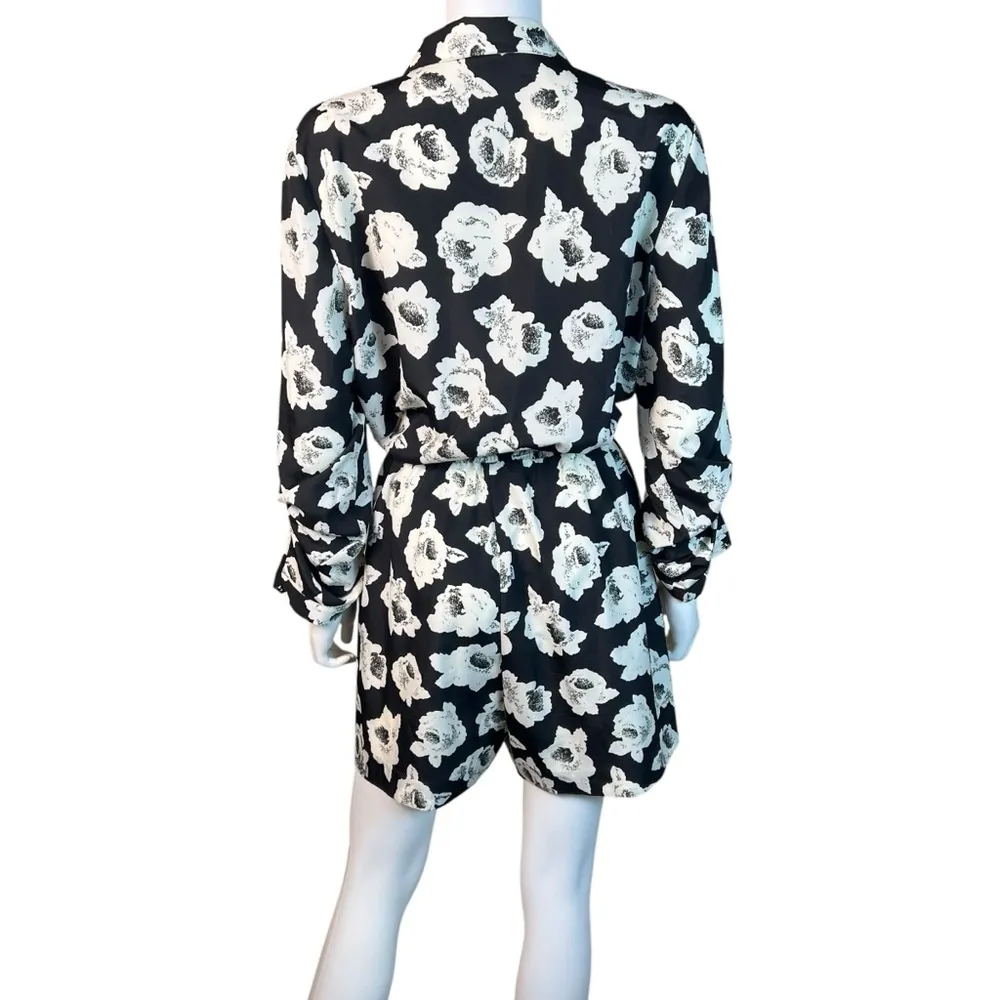 Floral Button Up Romper - Image 4