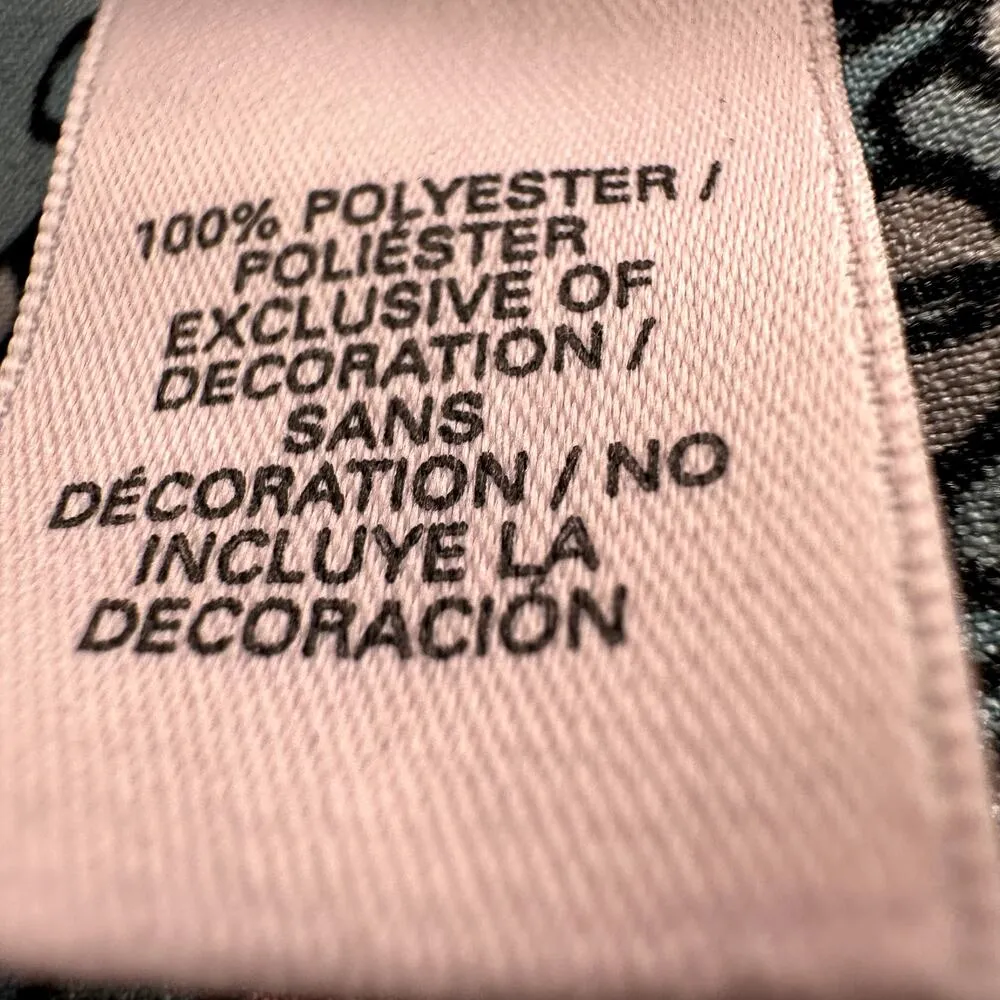 Victoria’s Secret Satin Pajamas Set Printed Long Sleeve 2-Piece Blue Large NWOT - Image 3