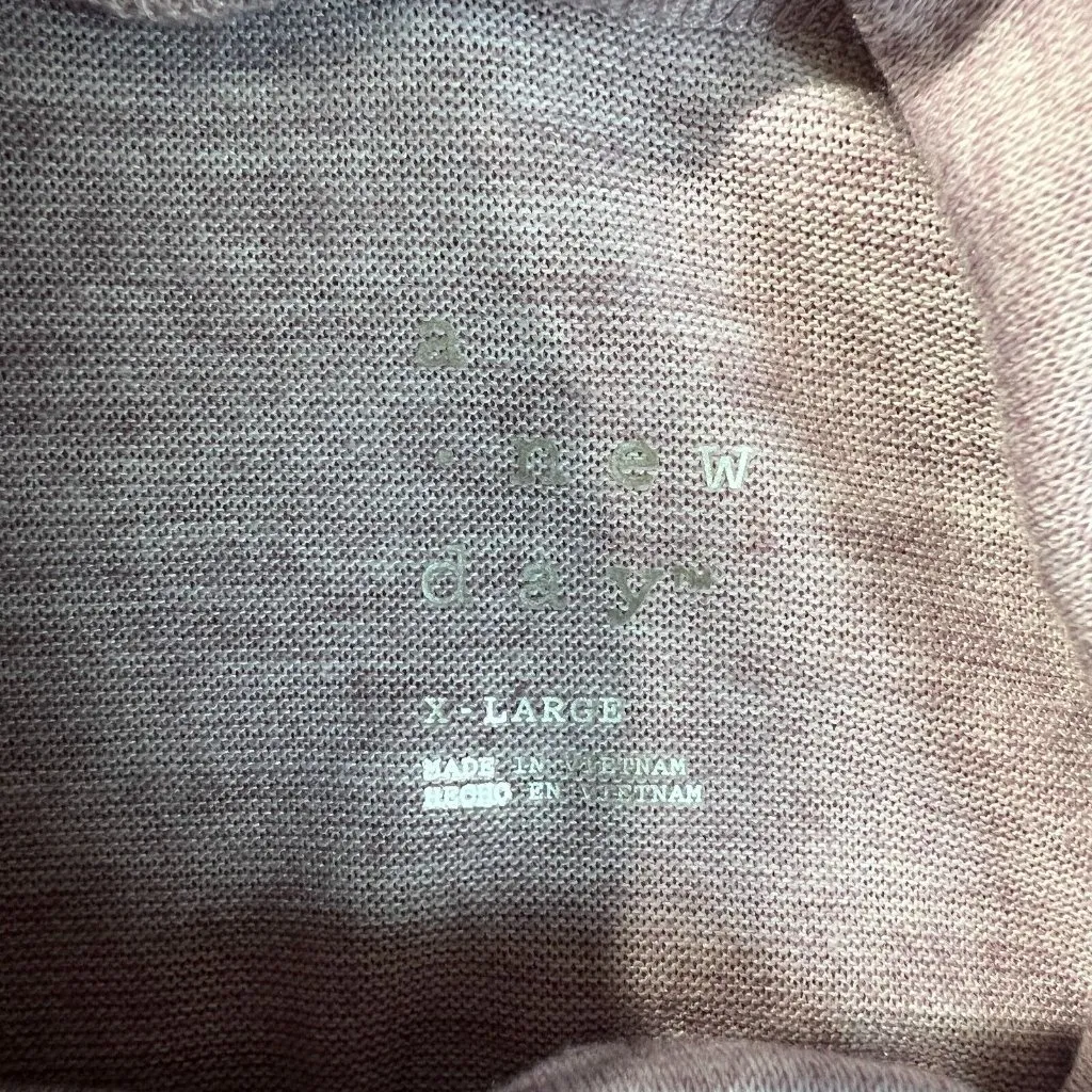 A New Day Turtleneck Top Womens XL Purple Long Sleeve Lightweight‎ Stretch New - Image 6