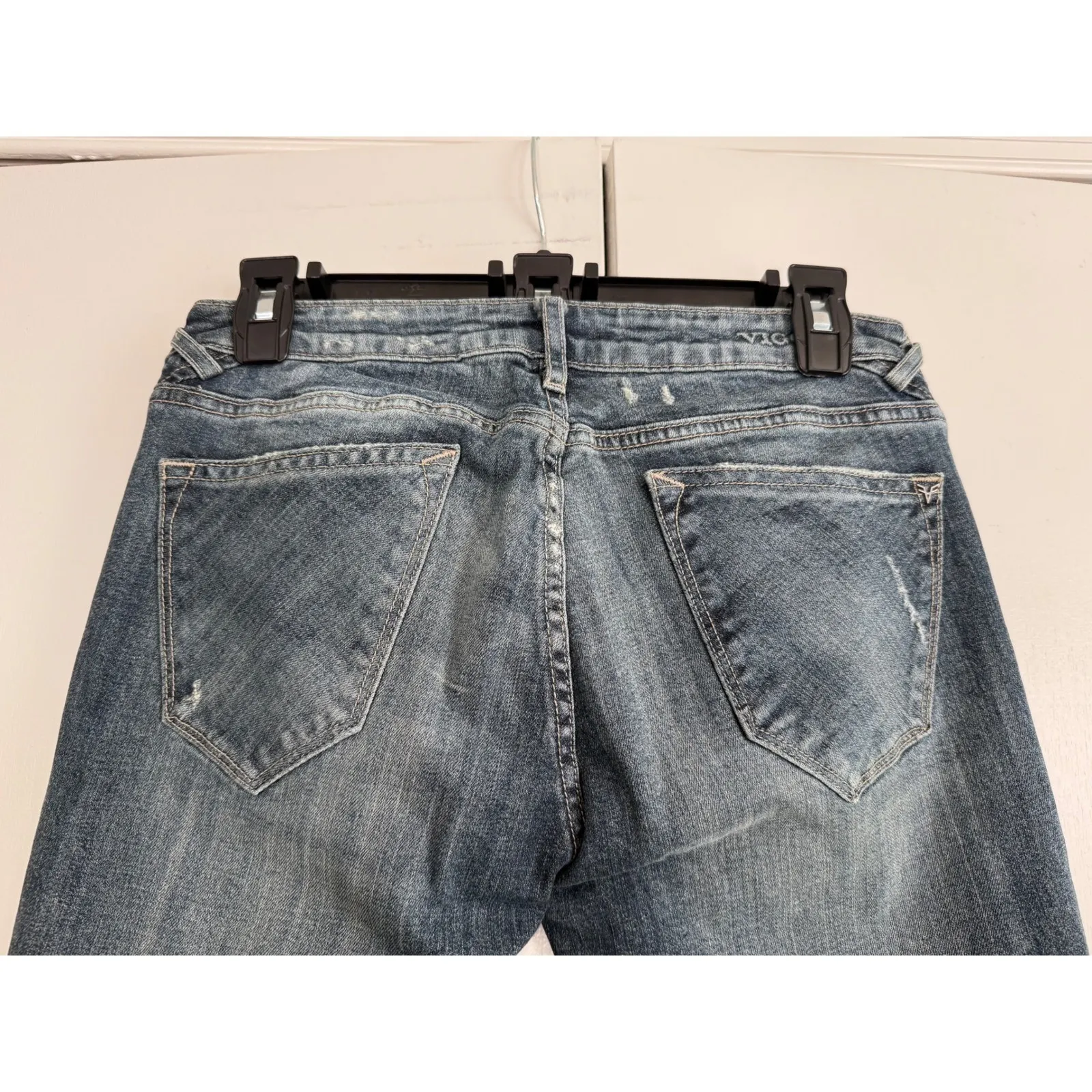 Vigoss "Tommy" Distressed Blue Denim Jeans 28 Waist | Y2K‎ Revival | Streetwear - Image 4