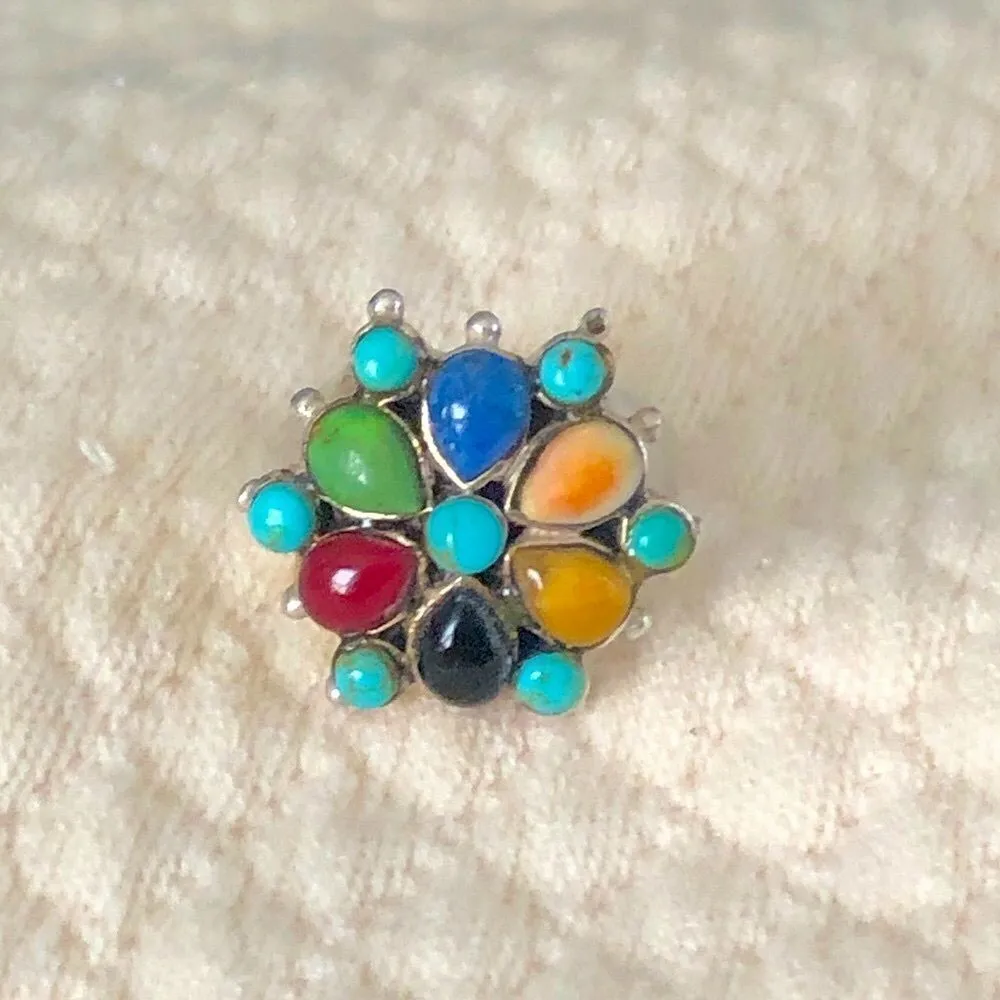 BARSE Multi-Gemstone Inlaid Sterling Silver Ring - Image 4