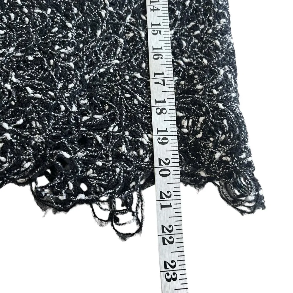 PierAntonio Gaspari Blue Black Ombre Embroidered Yarn Lace Wool Top Size 42 - Image 13