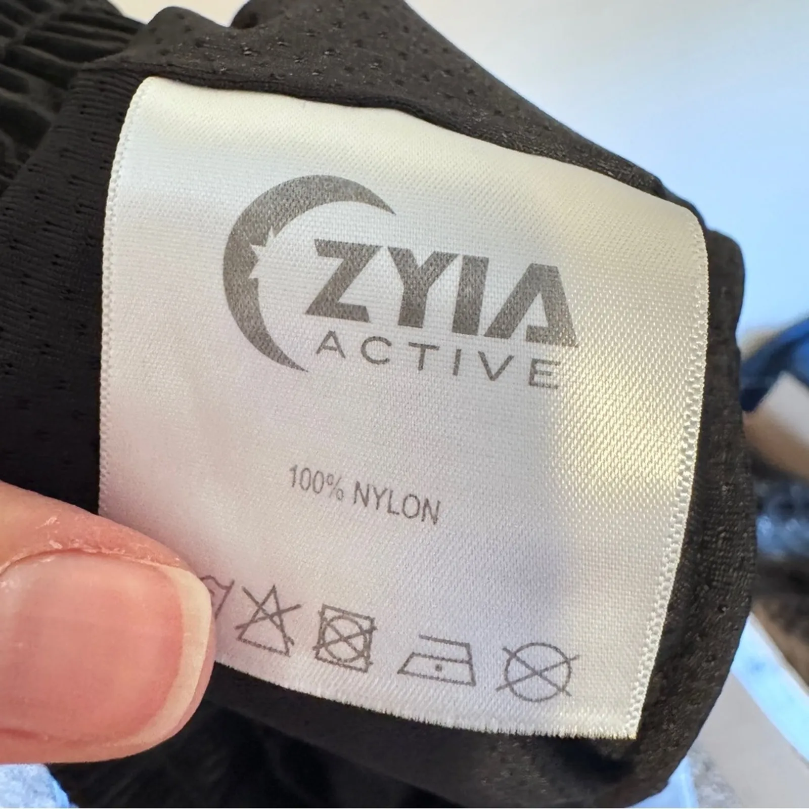 Zyia Active Black Midnight Gloss High Rise Athletic Shorts Womens L Casual Gym - Image 8