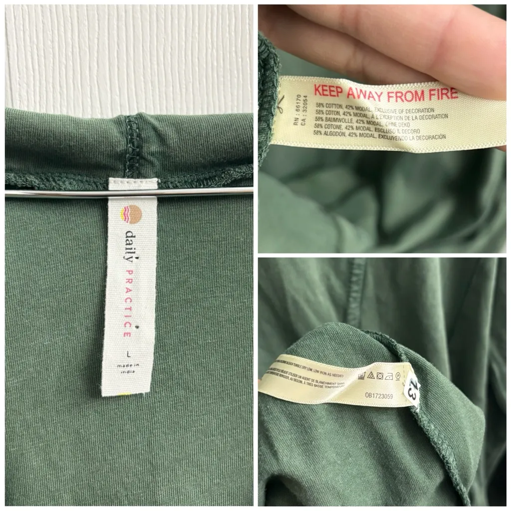 Daily Practice Anthropologie Long Sleeve Hooded Midi Dress Large Boho Oversized - Image 5