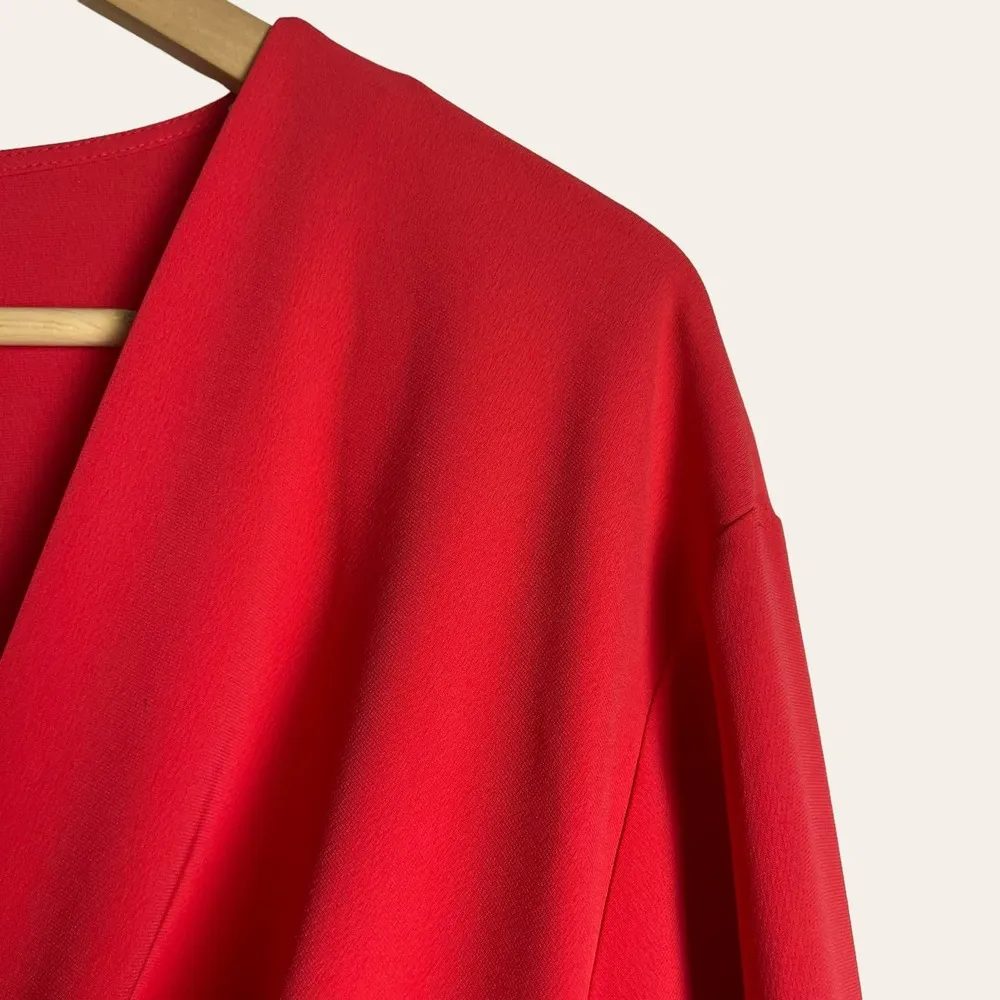 A.L.C. Zoey Red Cutout Twist Front Long Sleeve Mini Dress Size 10 - Image 5