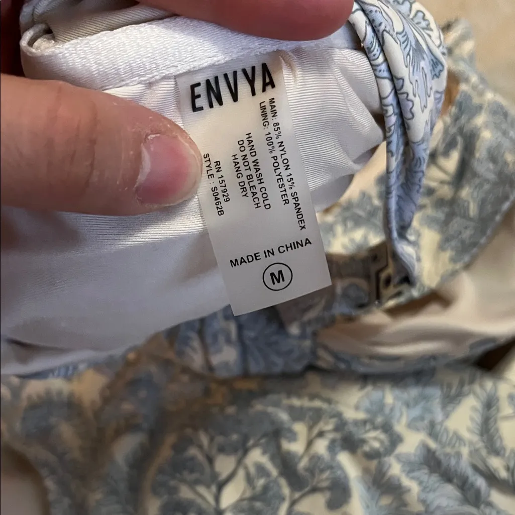 Envya Floral Print Bikini Set sz M Blue Size M - Image 7