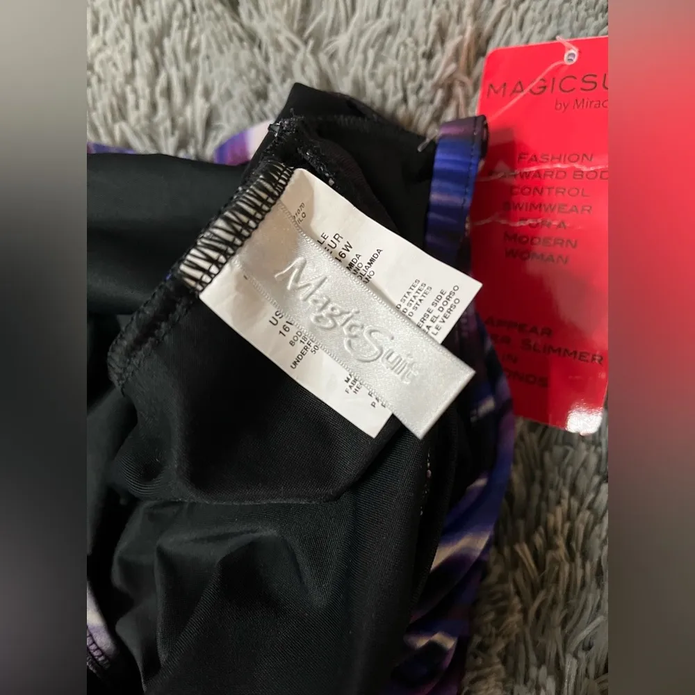 Magicsuit Miraclesuit Women’s Purple Woodstock Katrina Tummy Control Swimsuit 16 - Image 4