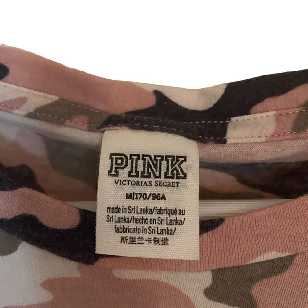 Pink Victoria’s Secret medium short sleeve pink white camo tshirts - Image 3