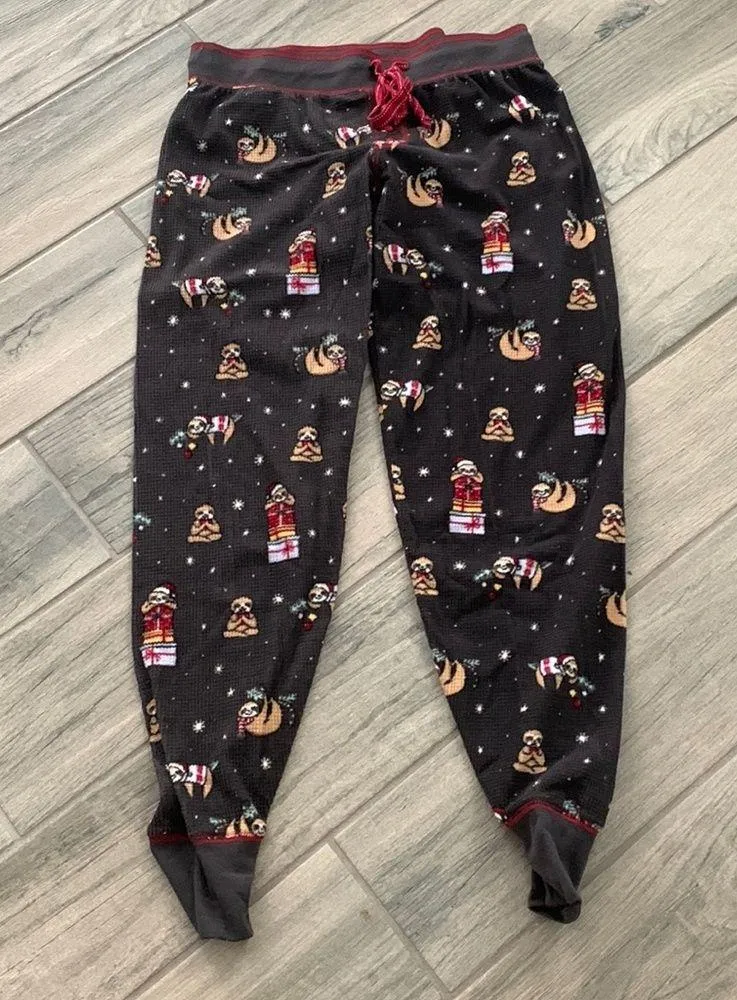 PJ Salvage sloth Christmas pajama bottoms - Image 2