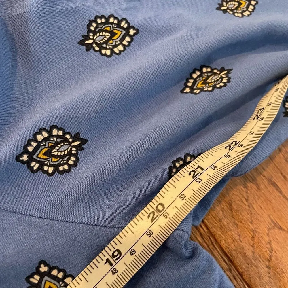 J.Jill wearever collection blue medallion block print trim blouse Size undefined - Image 10