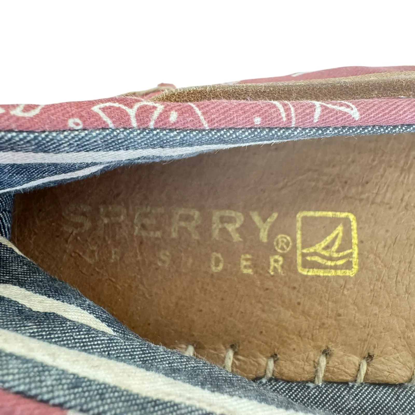 Sperry Topsider Katama Whale Print Slip on Espadrille Flats Women's Size  8 - Image 12