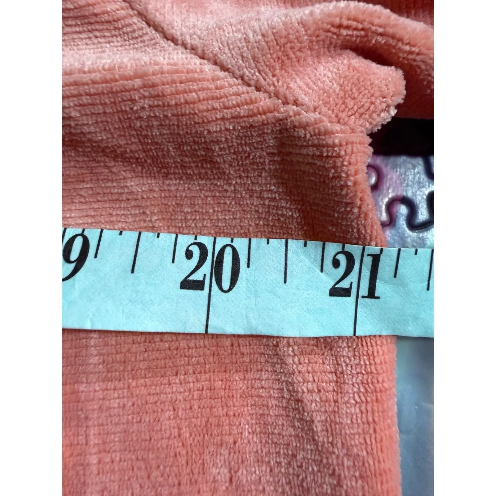 Armani Exchange Velour Crewneck Sweatshirt Coral Ribbed Trim Logo Women - Image 7