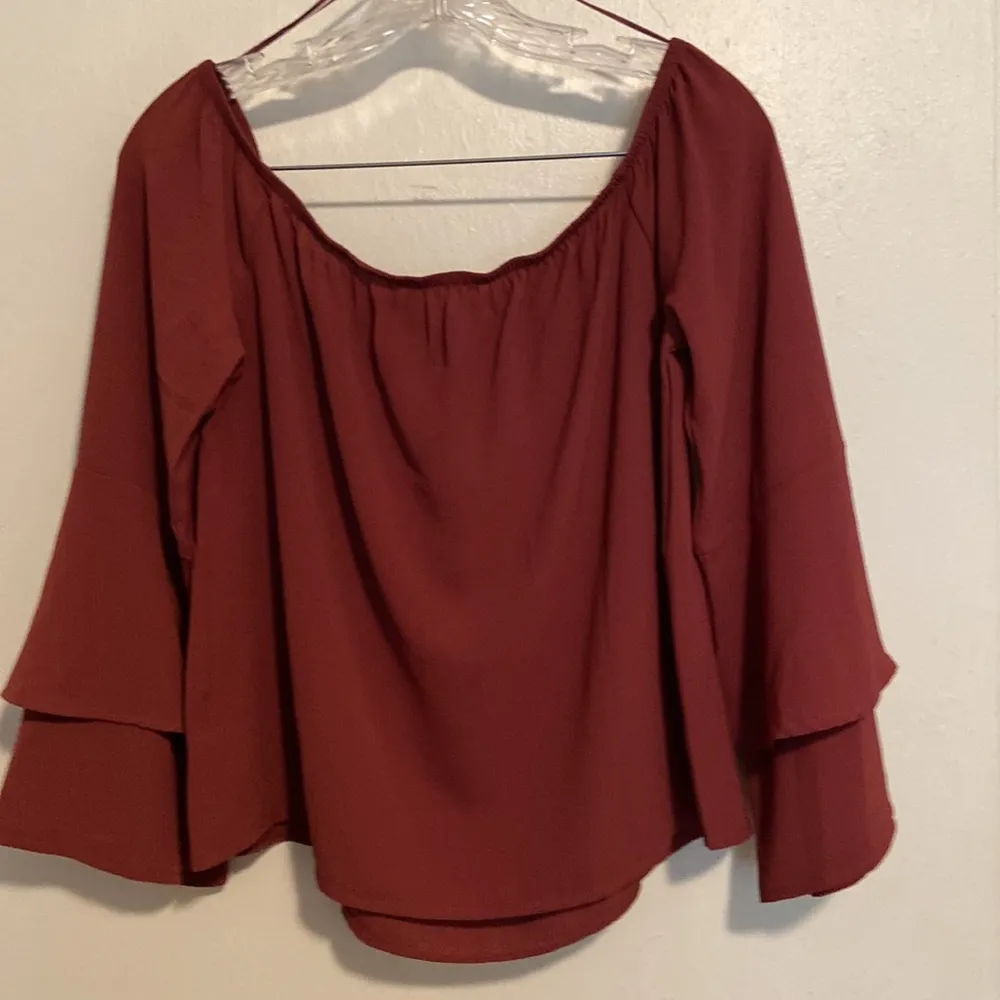 Cranberry Off The Shoulder Blouse - Image 4