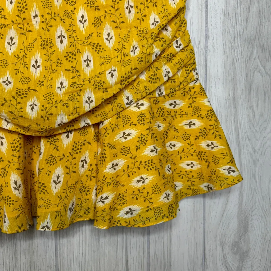 Veronica Beard Taras Skirt Ruched Botanical Ikat Floral size 10 - Image 5