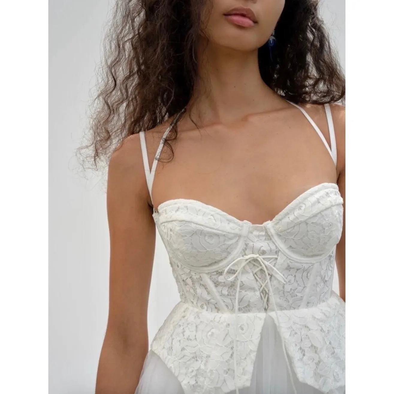 For Love & Lemons Lily Tulle Corset Bridal Dress | XS | NWT - Image 3