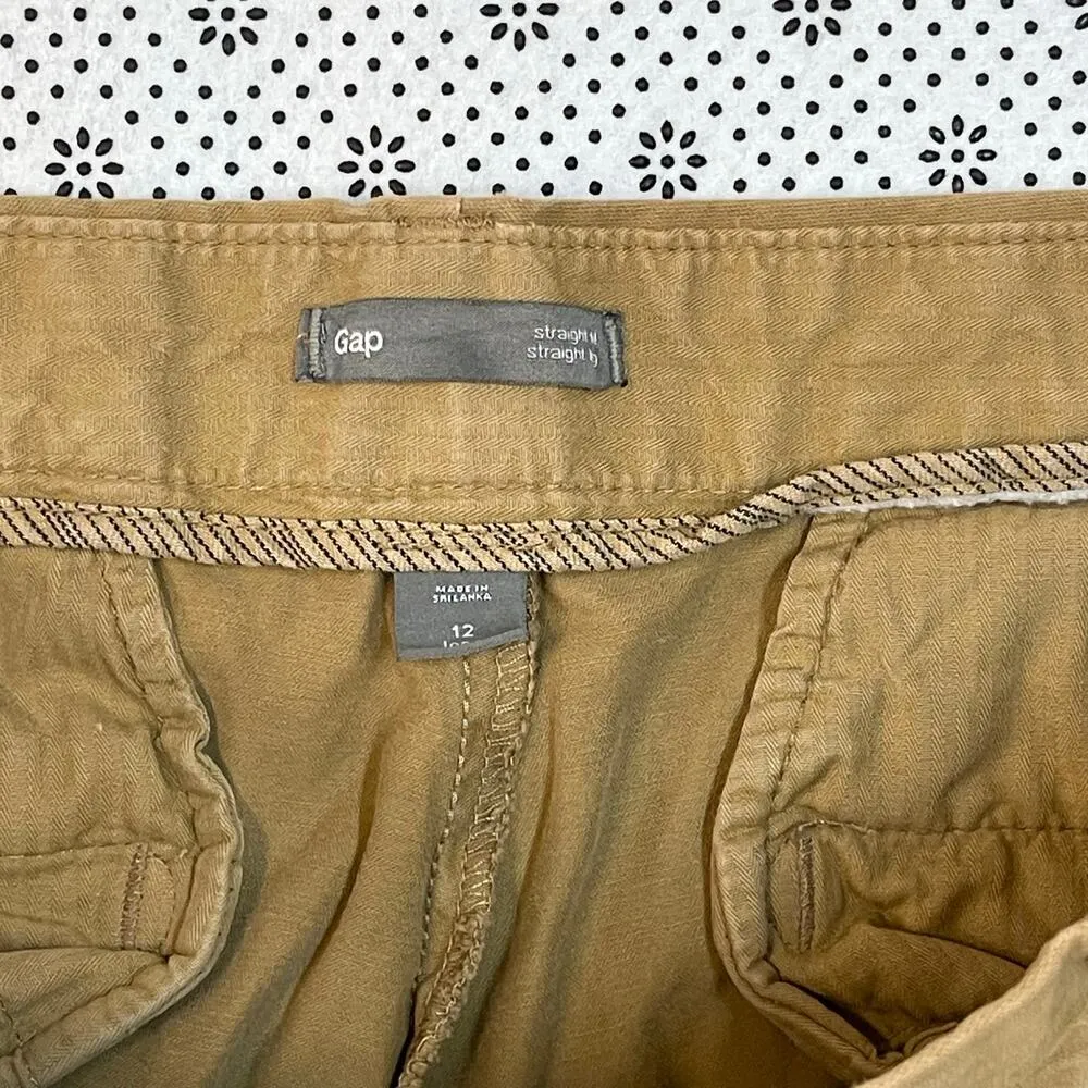 GAP Y2K Khaki Pants Women’s Size 12 Straight Leg Camel Tan Trousers - Image 4