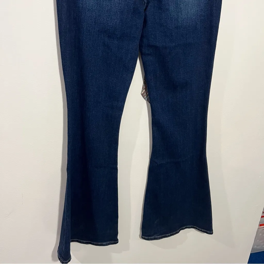 Nature‎ Denim Lexi High Rise Flare Jeans Distressed Size 13/30 - Image 10