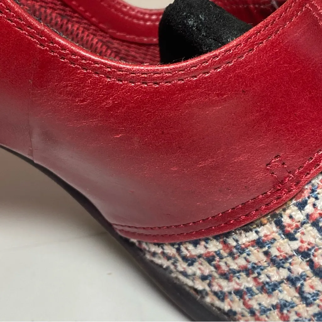 M by Morenatom Ladies Pom Pom Shoes Red And Black Size 6B - Image 8