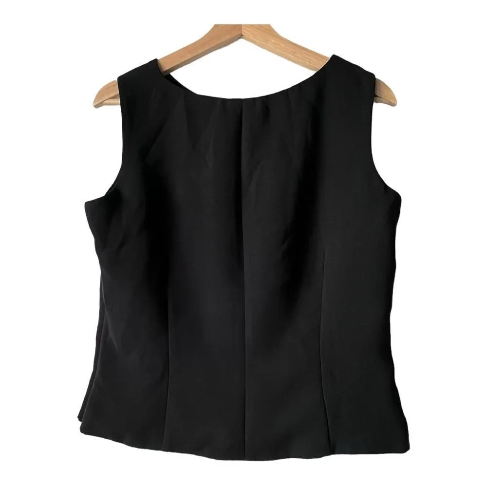 Women’s EMMA JAMES black blouse sleeveless tops blazer LIZ CLAIBORNE COMPANY 12. - Image 8