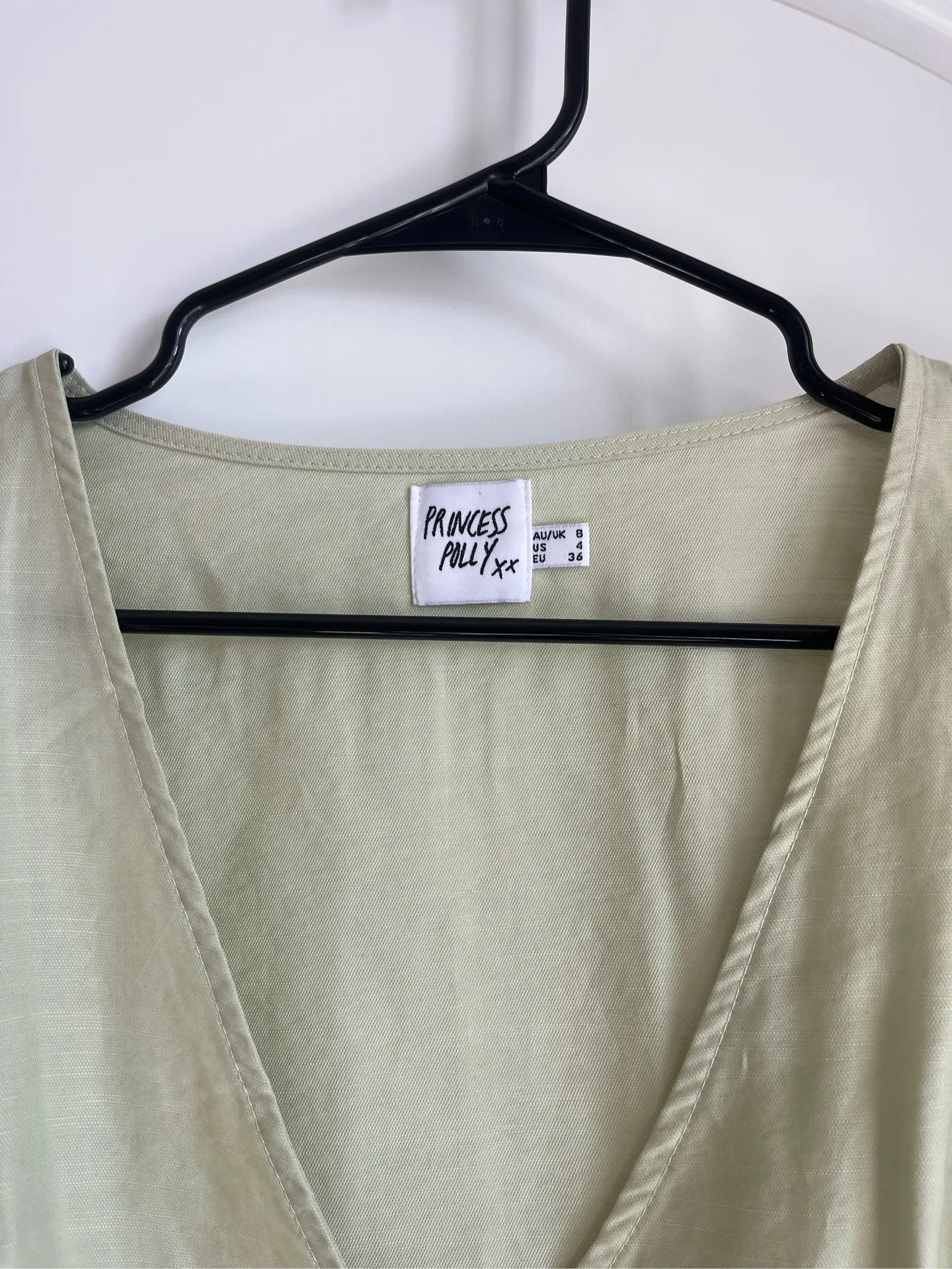 Princess Polly Pastel Green Wrap Top  - Image 2