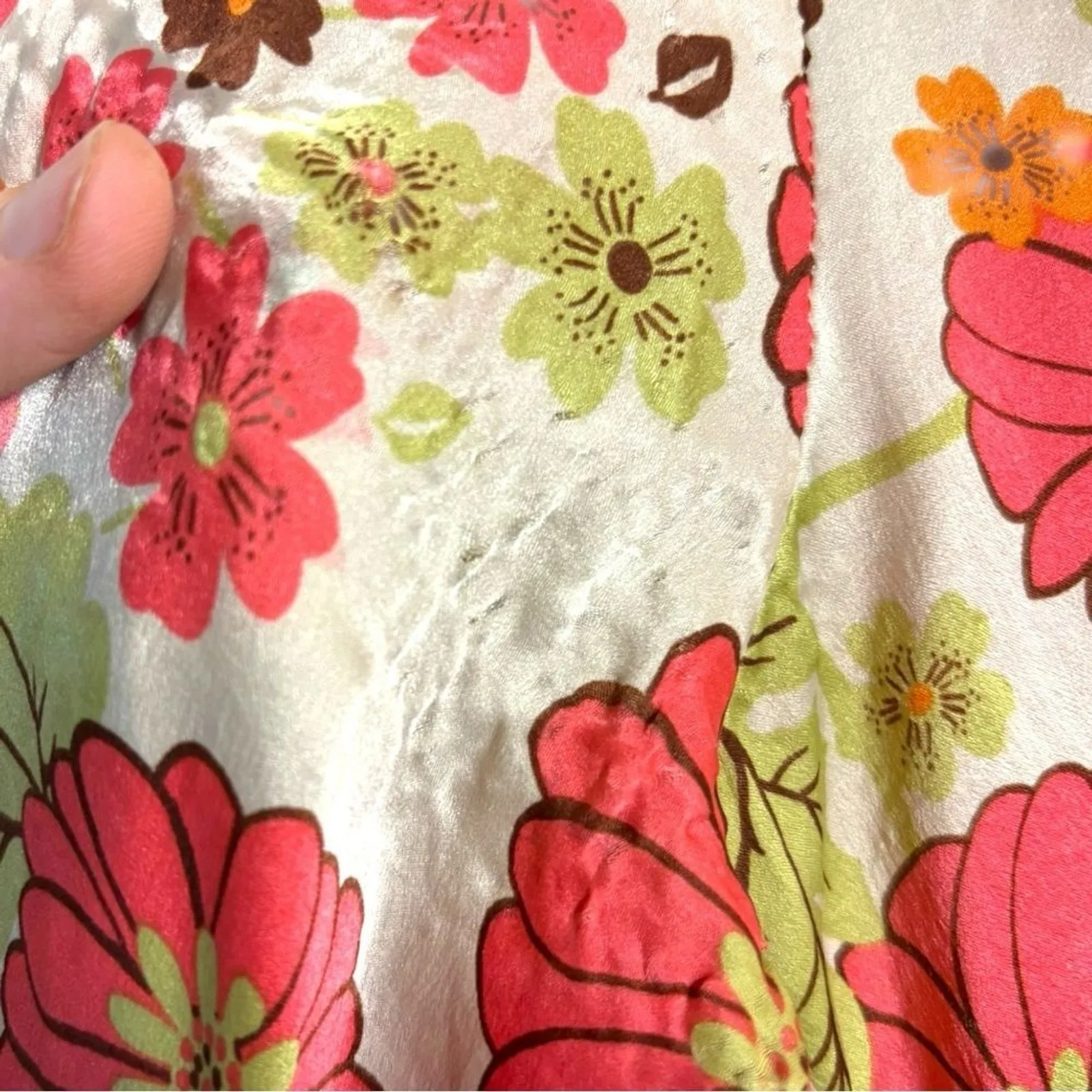 Cabi 100% Silk Kimono Wrap Top with Tie Multimedia Y2k Sz Large - Image 6