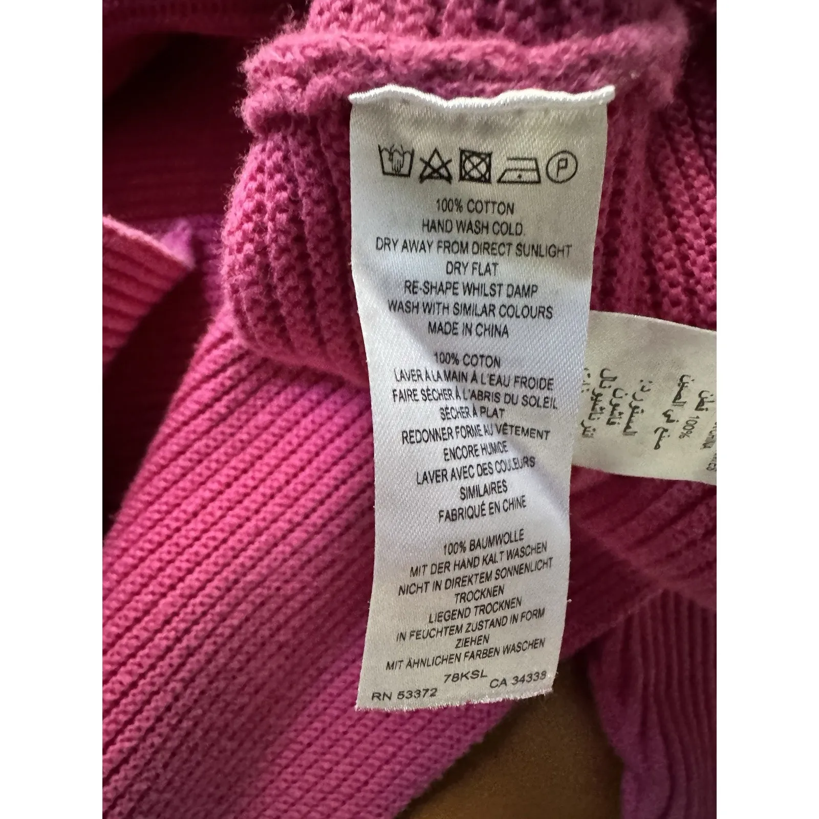 French Connection Pink Ribbed Oversized Mock Neck Modern Sweater Size Small - Image 6