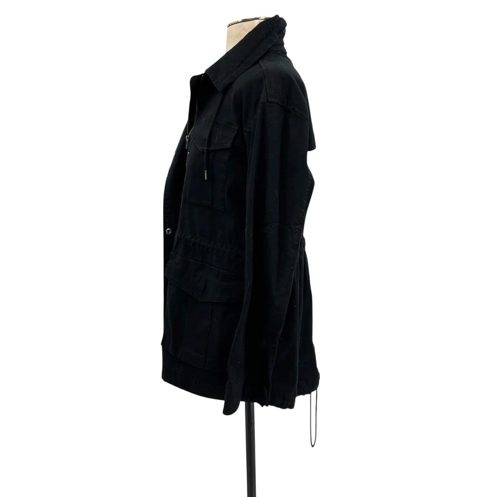 Atm Anthony Thomas Melillo Washed Cargo Jacket Cotton Black Size Medium - Image 8