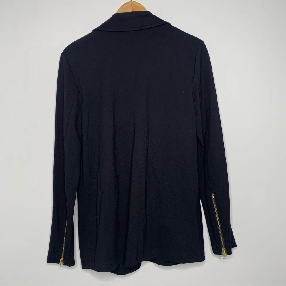 Carmen Marc Valvo Black Jersey Blazer Size Small - Image 5