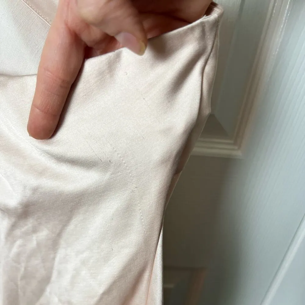 Significant Other Vienna High Neck Open Strap Back Satin Midi Dress Blush 10 Pink - Image 5