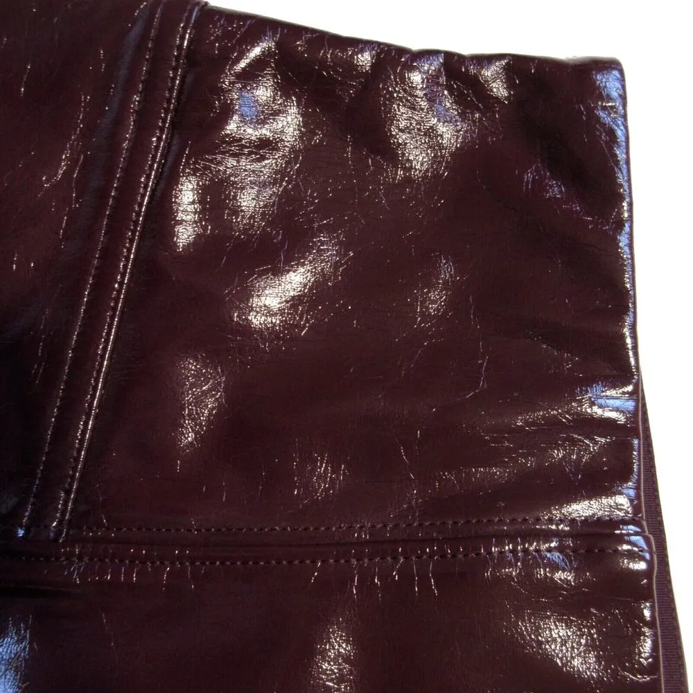 NWT SPANX 20301R Faux Patent Leather Leggings in Ruby Glossy S - Image 5